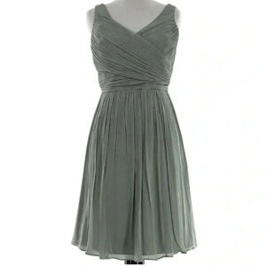 J crew Heidi dress Style 93100 s6 green sea foam silk chiffon formal bridesmaid